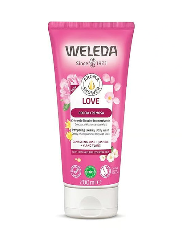 Weleda doccia cremosa Love - rosa, jasmine e ylang ylang