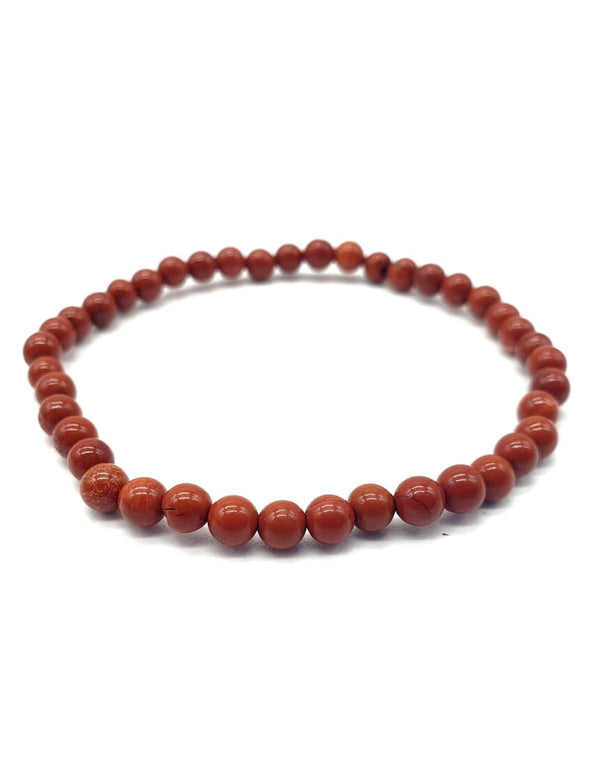 Bracciale in Diaspro Rosso - 4 mm