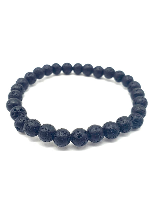 Bracciale in Pietra lavica - 6 mm