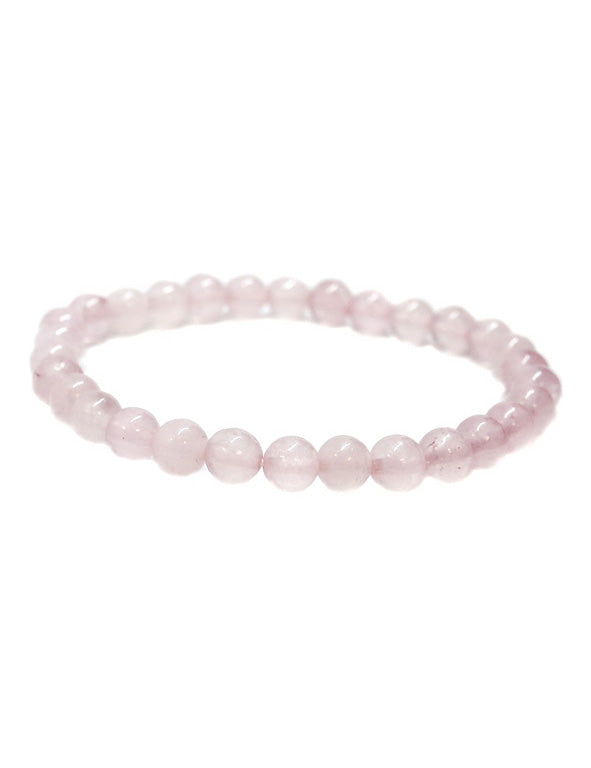 Bracciale in Quarzo rosa - 6 mm