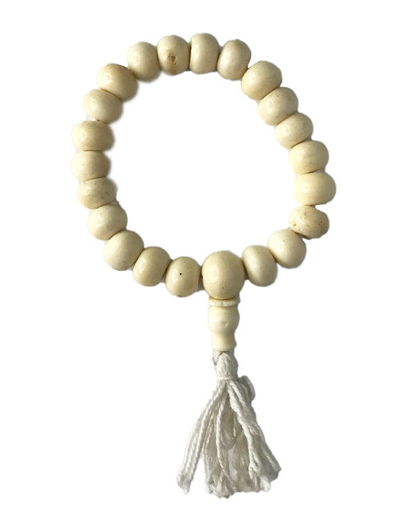 Bracciale Mala in legno bianco
