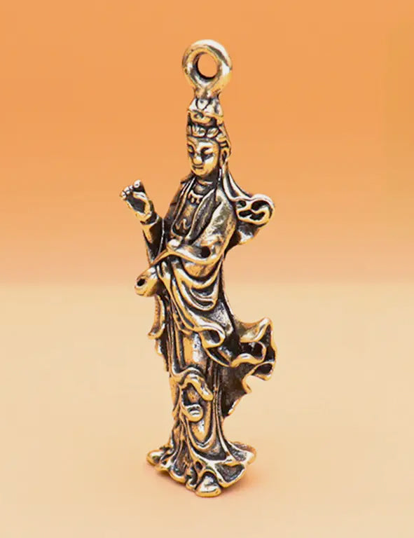 Ciondolo vintage in ottone - Guanyin