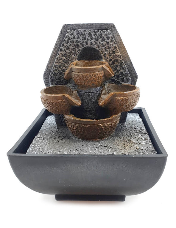 Fontana in resina Ciotole bronzo - 14 cm