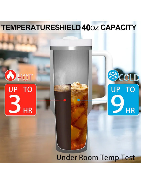 MUG termico in acciaio inossidabile 1183 ml con coperchio e manico – Api