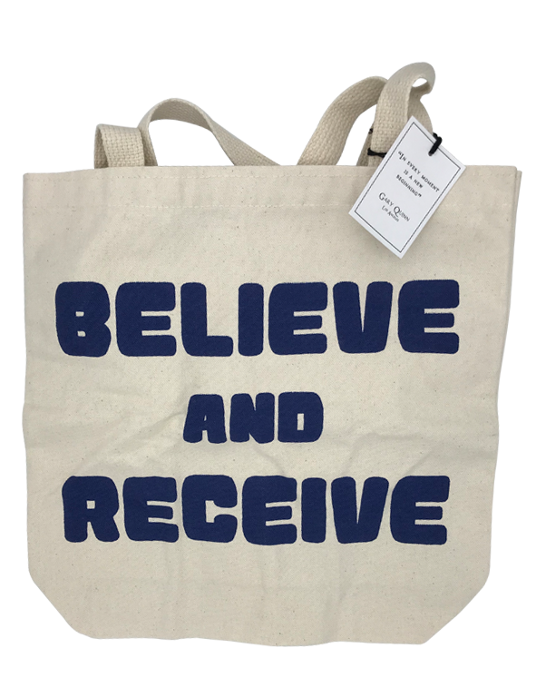 Tote bag Believe & Receive - Piccola - Gary Quinn