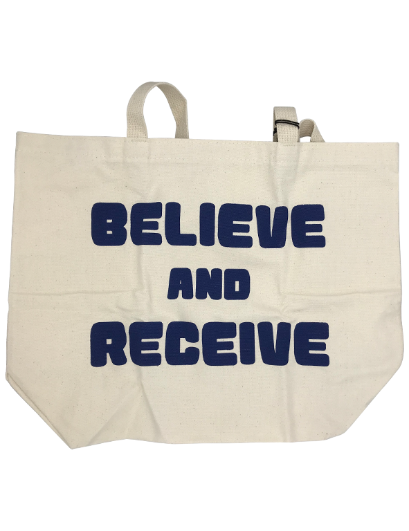 Tote bag Believe & Receive - Grande - Gary Quinn