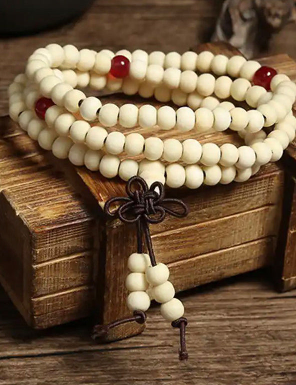 Mala in legno di sandalo - bianco