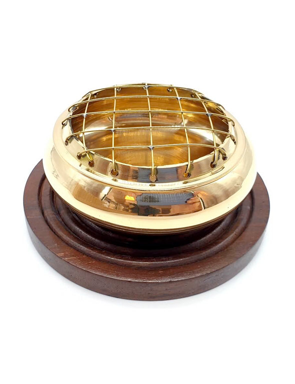 Brucia incenso con base in legno - 8 cm