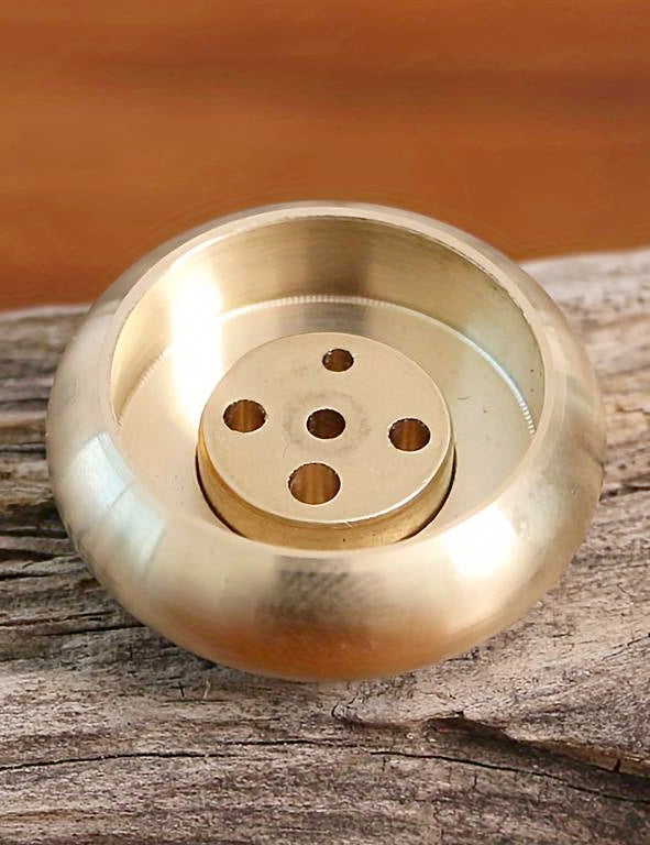 Porta incenso piccolo Tondo con Fori ottone