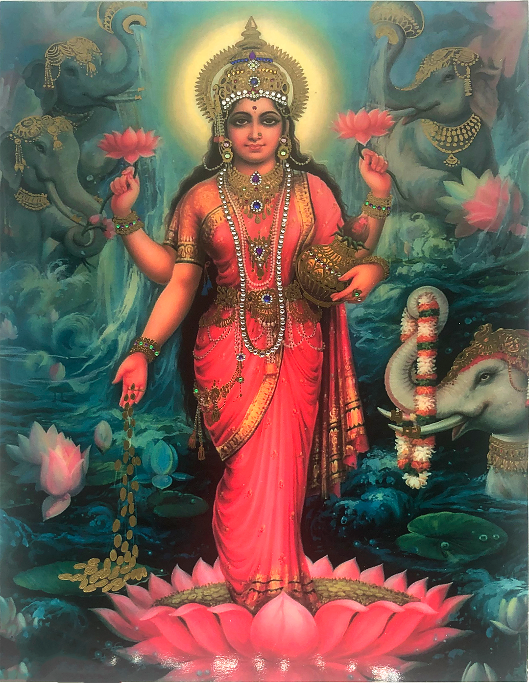 Poster Lakshmi - decorato a mano