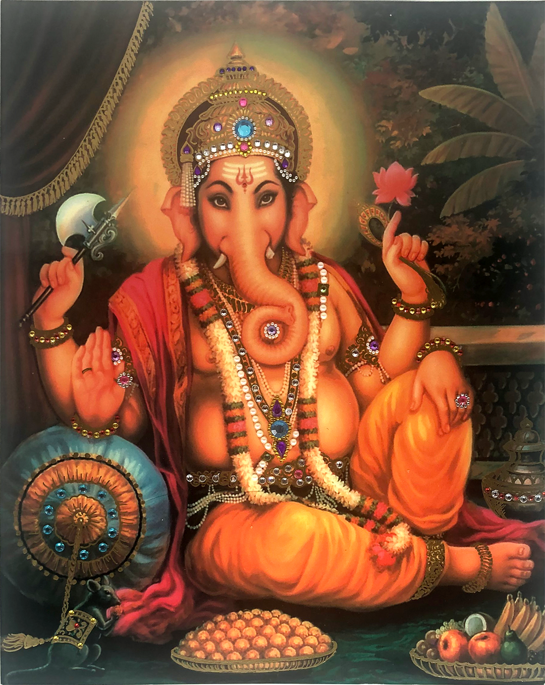 Poster Ganesh - decorato a mano