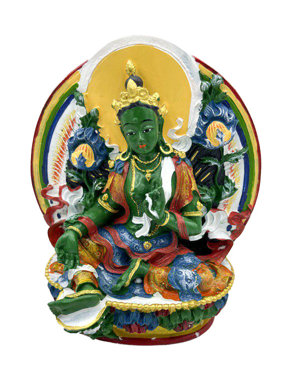 Statua tibetana Tara Verde