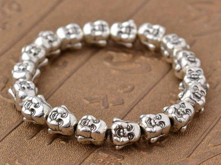 Bracciale testa di laughing Buddha