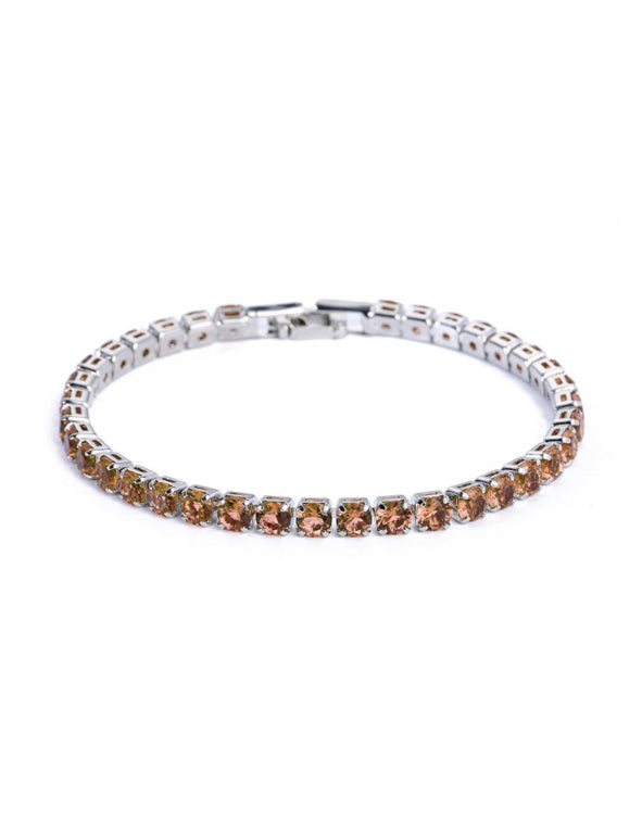 Bracciale in zirconi - champagne