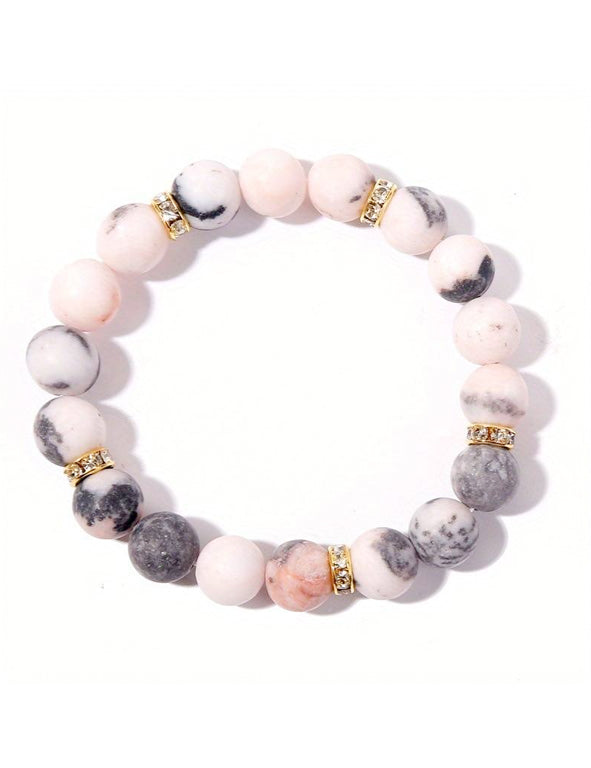 Bracciale Zebra Stone rosa