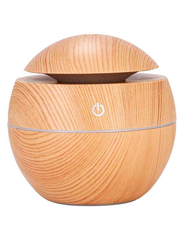 Diffusore di essenze e umidificatore tondo in legno
