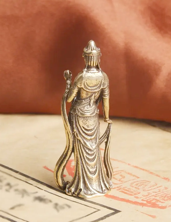 Statua - Quan Yin ottone