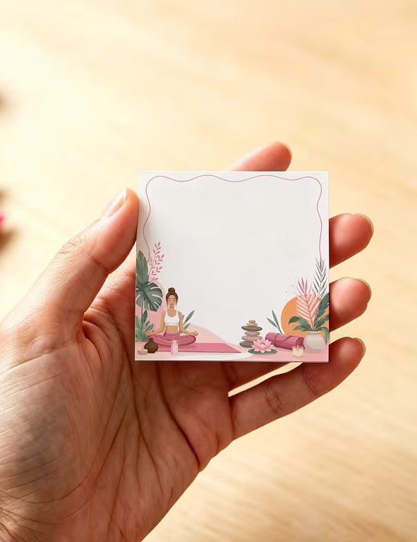 Blocchetto Note Zen Yoga e Meditazione – Memo Strappabile con Illustrazioni Botaniche