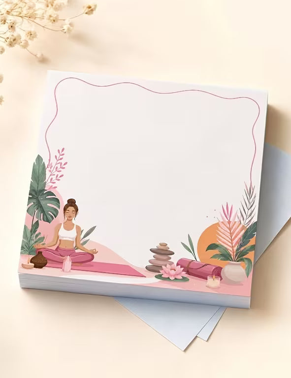Blocchetto Note Zen Yoga e Meditazione – Memo Strappabile con Illustrazioni Botaniche