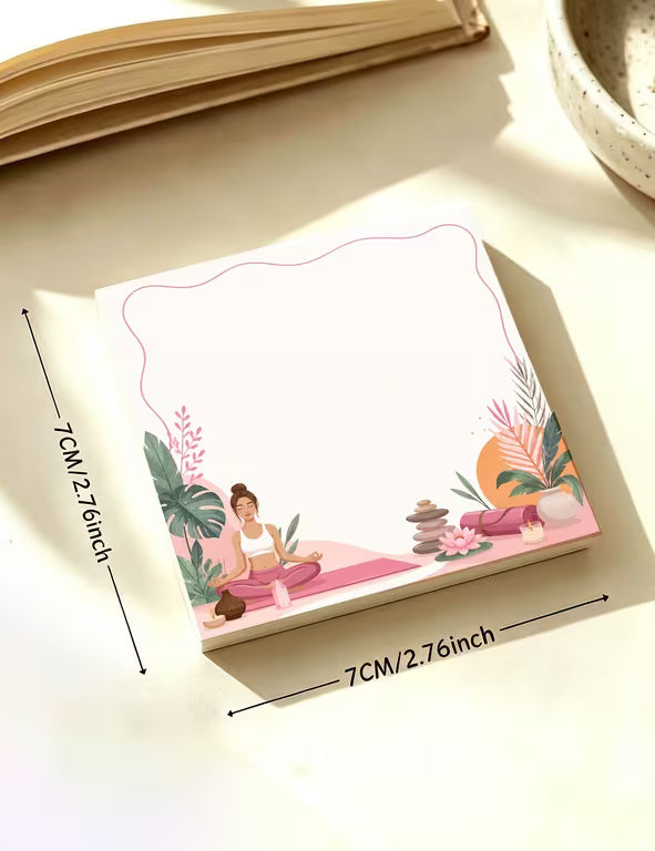 Blocchetto Note Zen Yoga e Meditazione – Memo Strappabile con Illustrazioni Botaniche