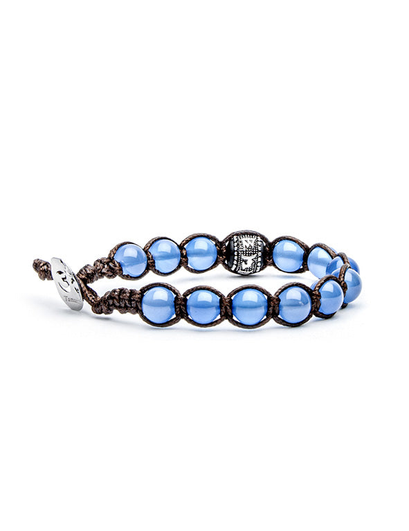 Tamashii - Bracciale Ruota della Preghiera Agata blu