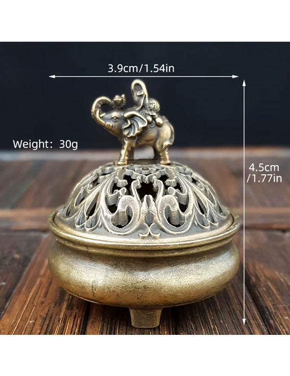 Brucia incenso con coperchio - elefante