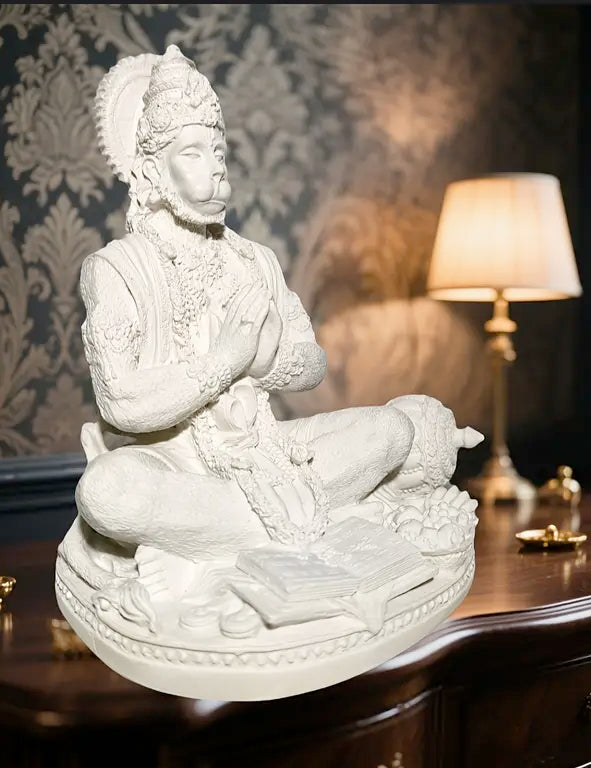 Statua in resina bianca - Hanuman