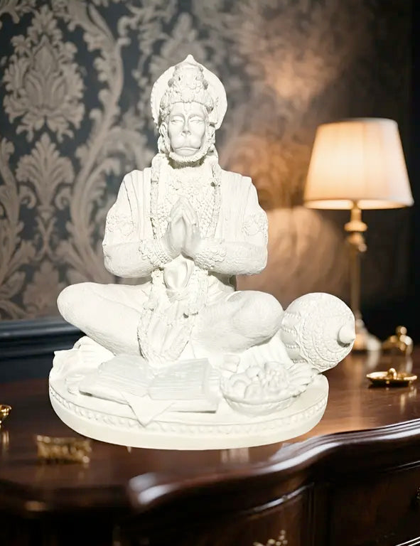 Statua in resina bianca - Hanuman