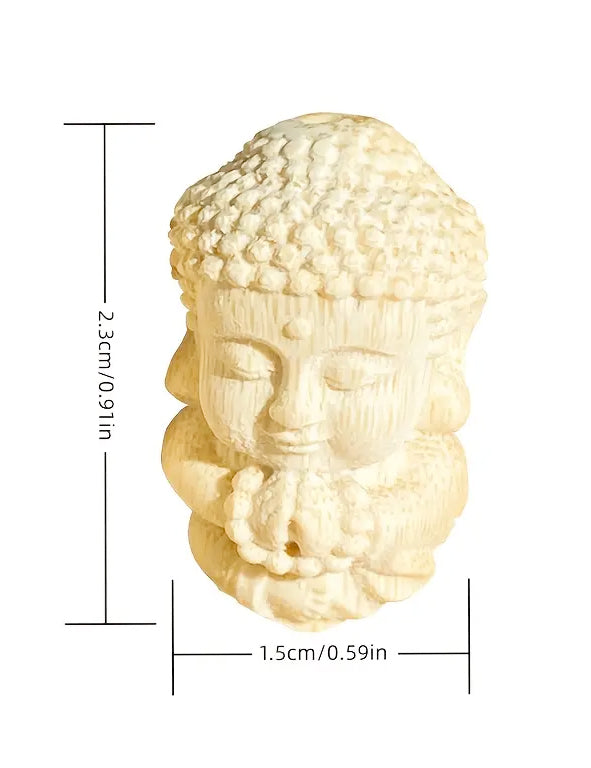 Mini pendante in bambù a forma di Buddha meditante