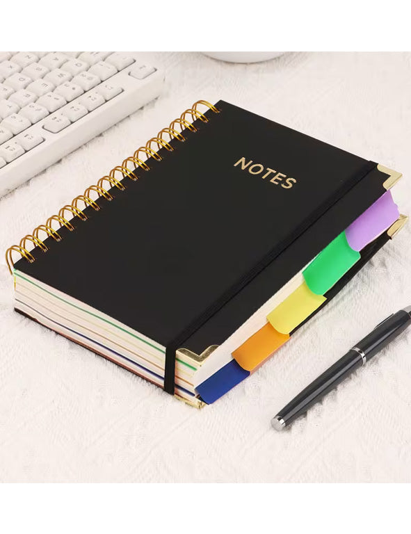 Planner nero con divisori