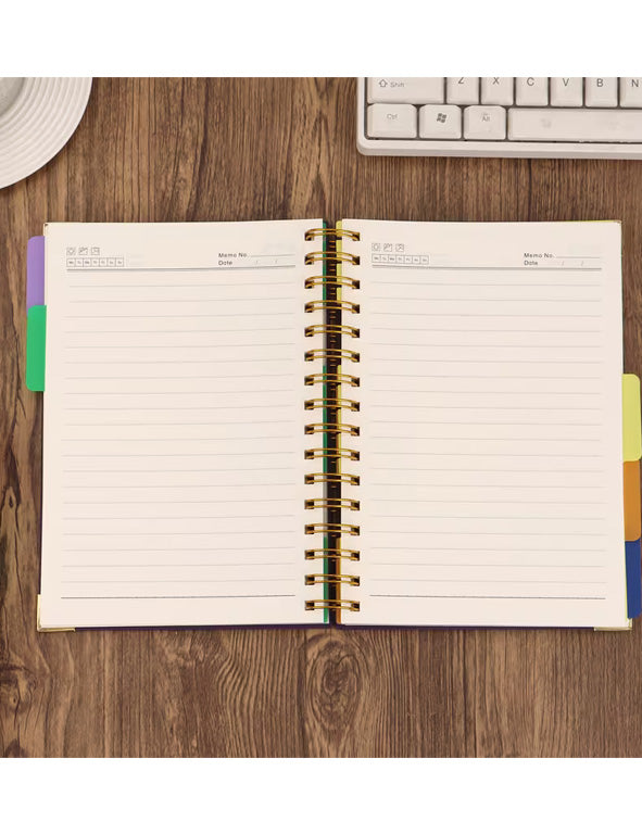 Planner nero con divisori