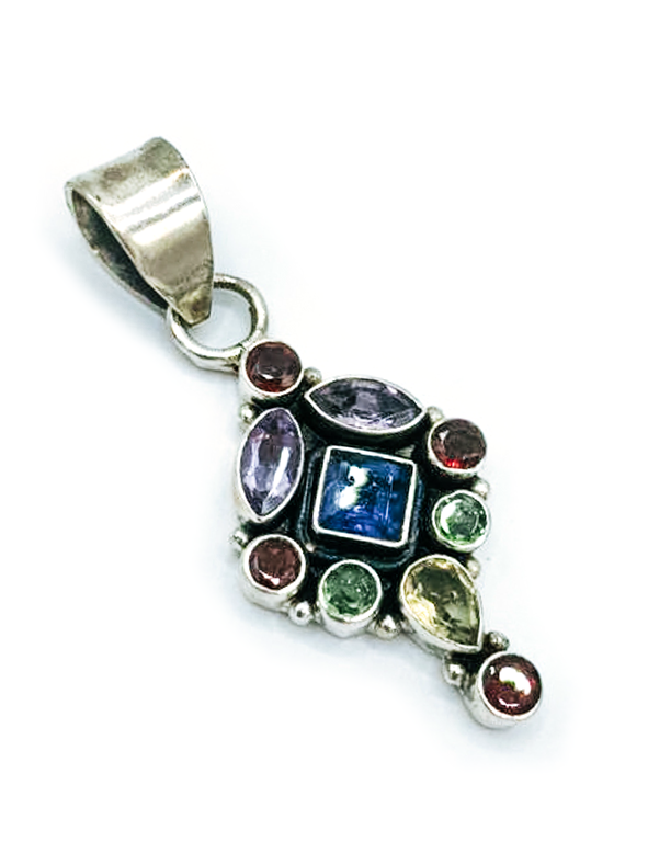 Pendente pietre multicolore