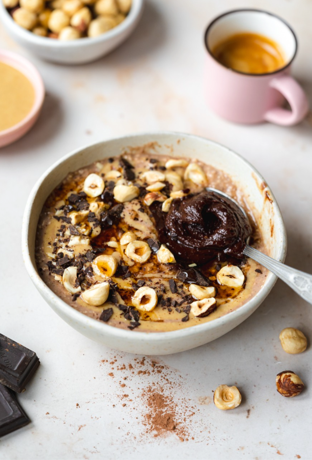 Super colazione - cacao e pasta di nocciole