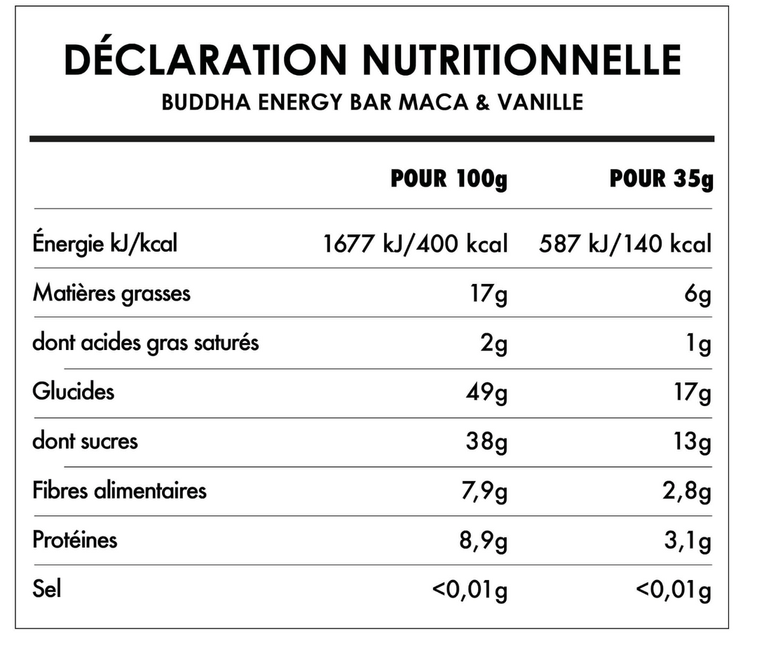 Buddha Energy - barretta maca & vaniglia