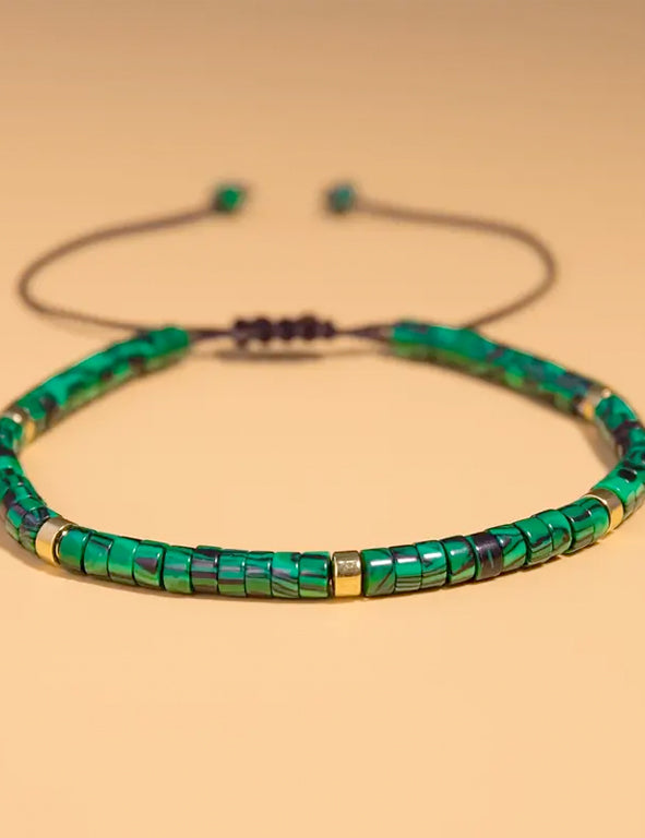 Bracciale in Malachite - aggiustabile