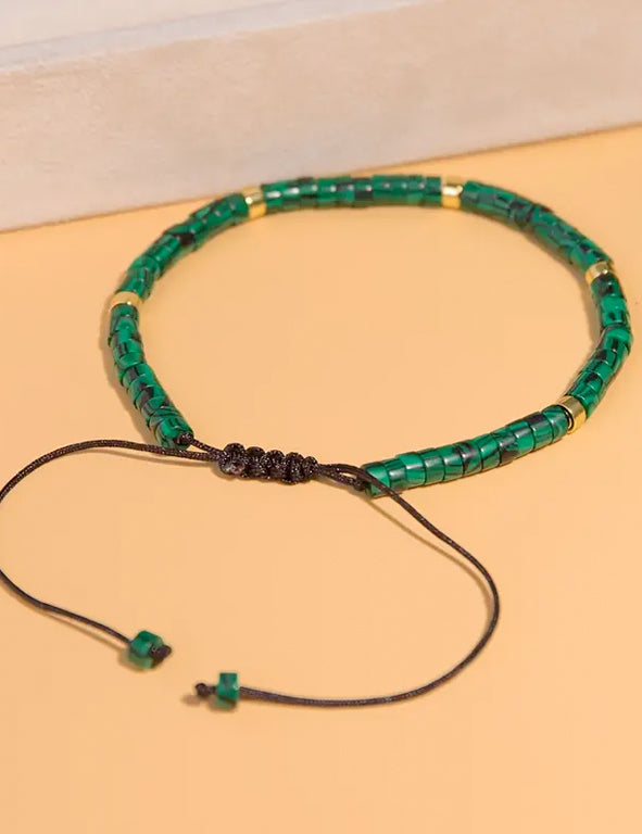 Bracciale in Malachite - aggiustabile