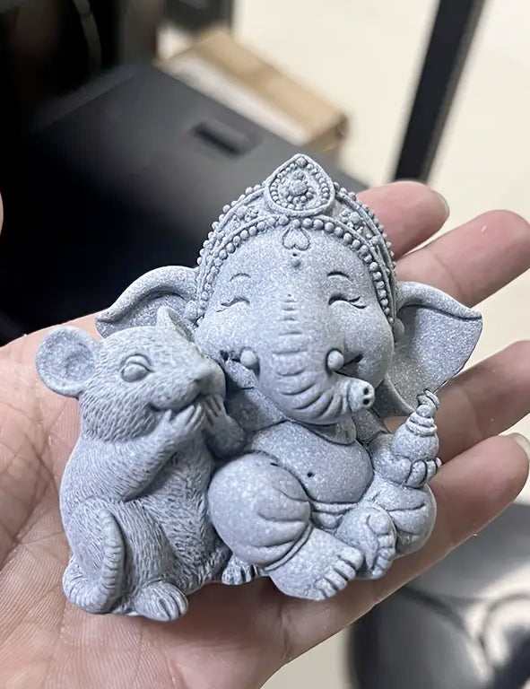 Statua - Ganesh e topolino grande