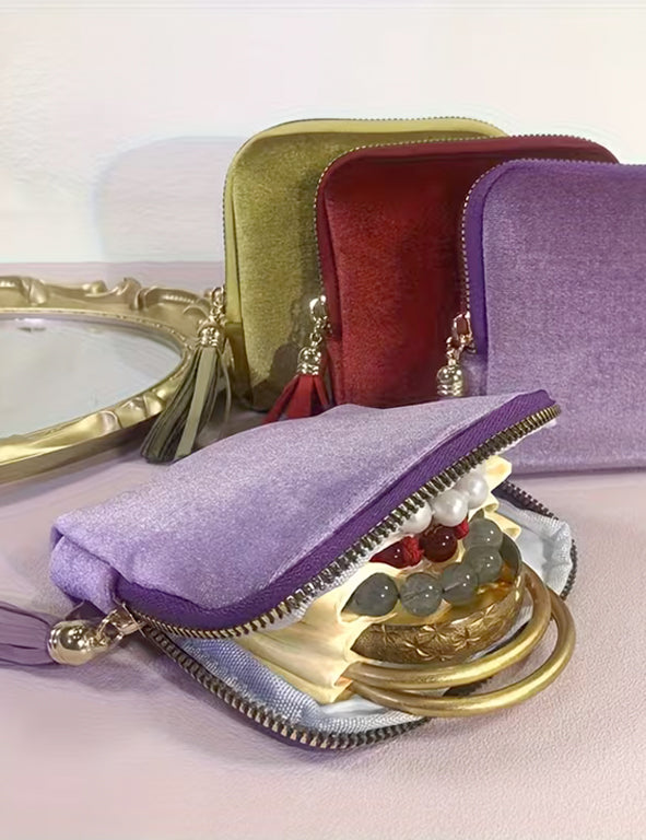 Pochette multiscomparto per cristalli e gioielli