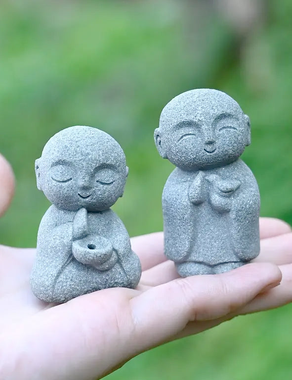 Statuette coppia di Monaci zen