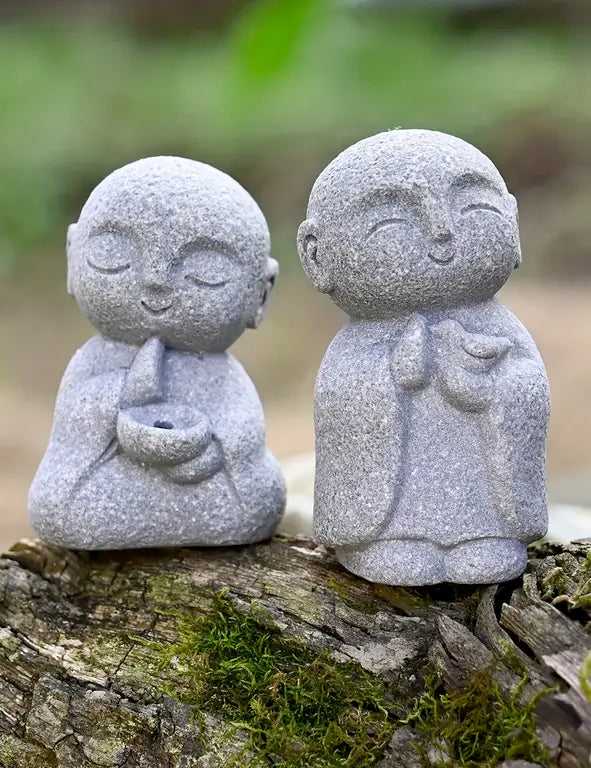 Statuette coppia di Monaci zen