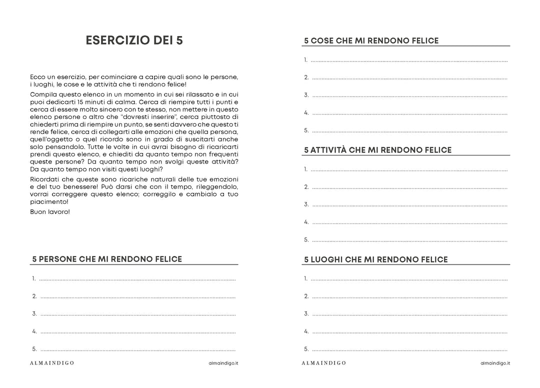 Interno planner -Esercizio dei 5