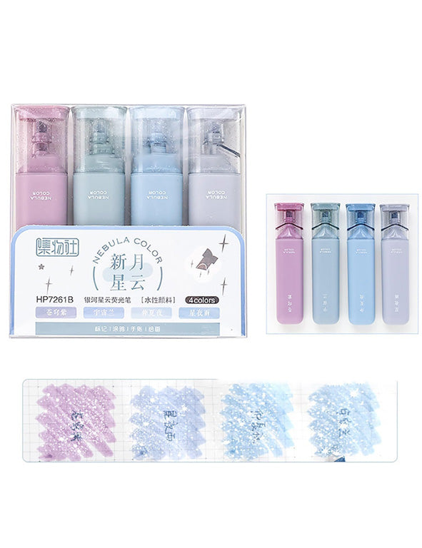 Set 4 evidenziatori scintillanti