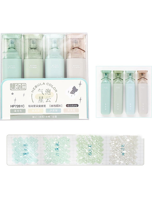 Set 4 evidenziatori scintillanti