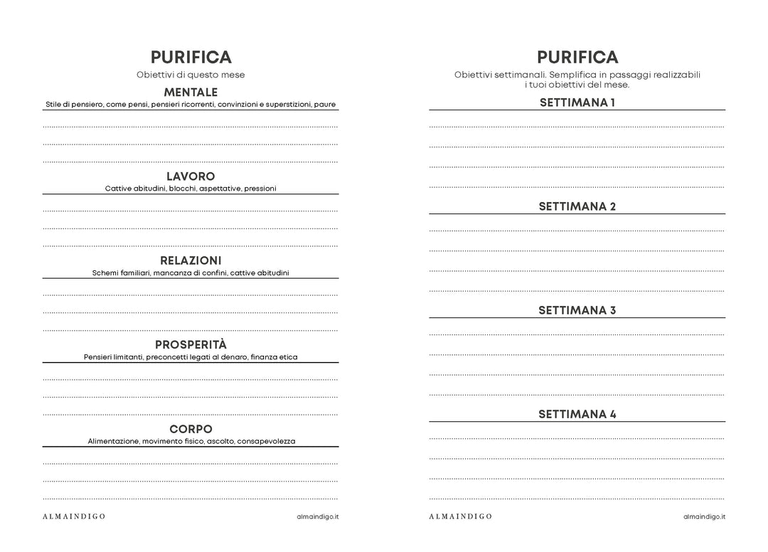 Interno planner - Purifica/Ricarica/Agisci