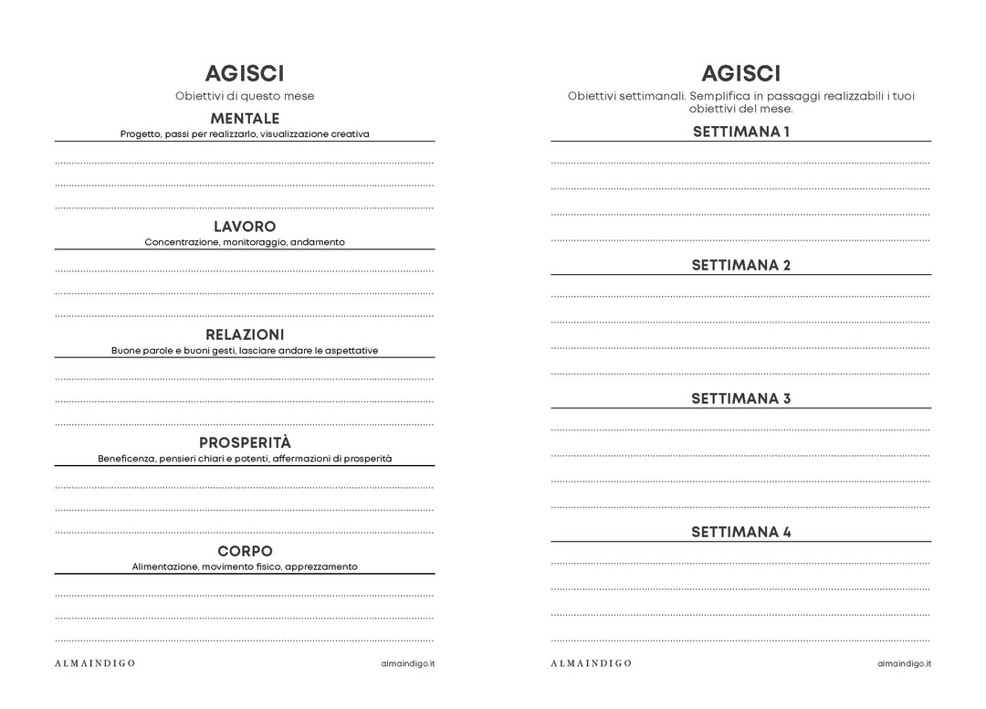 Interno planner - Purifica/Ricarica/Agisci