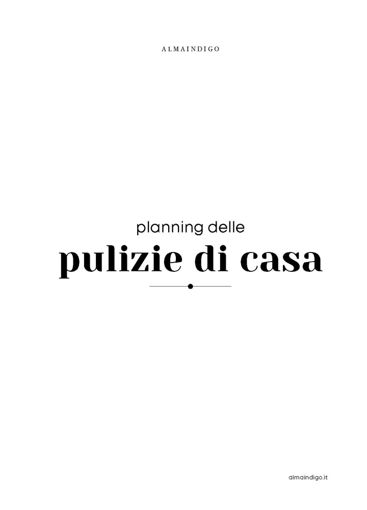 Interno planner - Cheklist pulizie